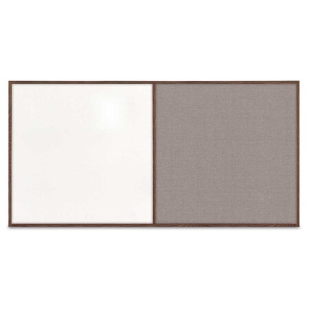 United Visual Products Enclosed Corkboard, 3 Door, 96"x48", 4" Fra UV3406-WHITE-RUBBER